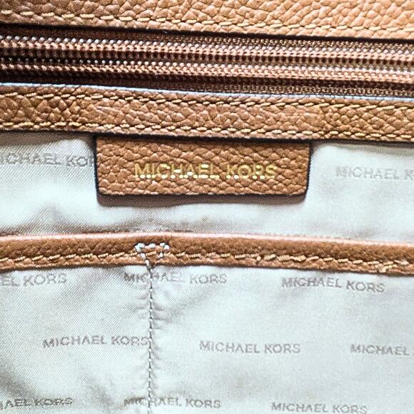 Michael Kors Mercer Light Brown Leather Tote Bag - Picture 5 of 8